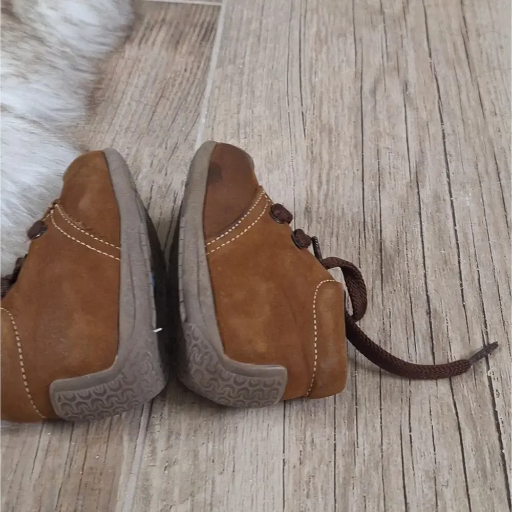 Audaz Brown Leather Baby Walker Shoes In Sz.3